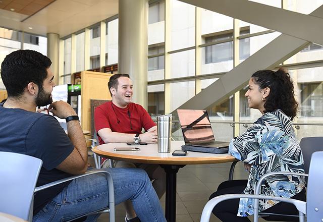 a group of students chatting