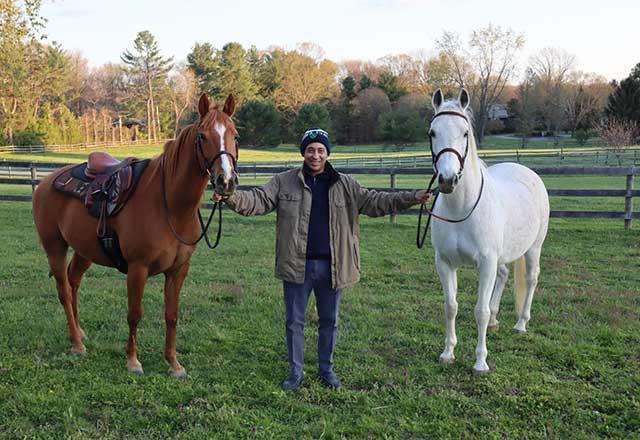 Sammy Eldin on the farm he shares with his wife, sons, and horses