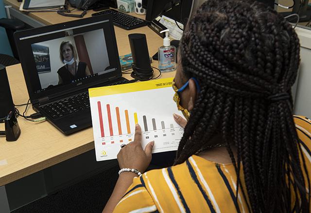 patient on a video call with a patient