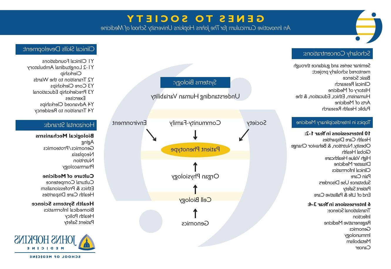 a diagram of the Genes curriculum