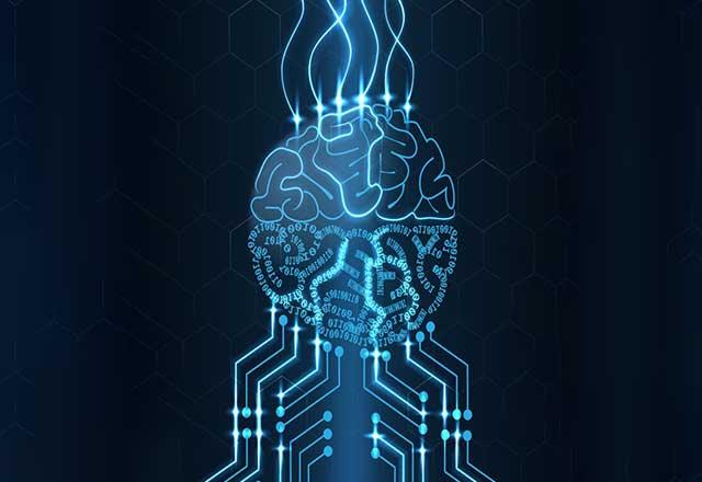 brain art with glowing effects